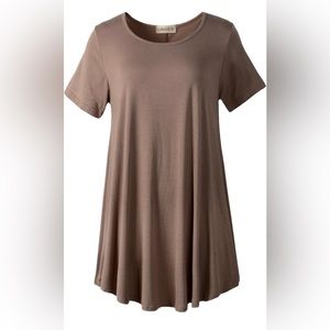 Flowy Tunic Top Tan/Light Brown